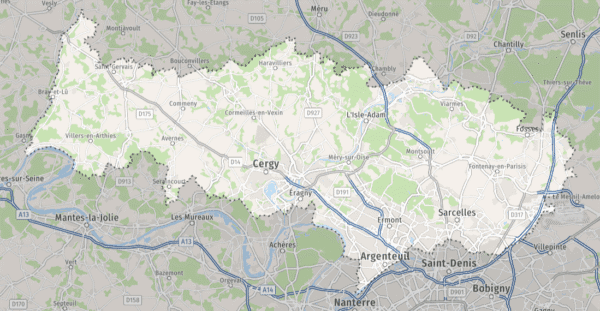 Carte du Val-d'Oise