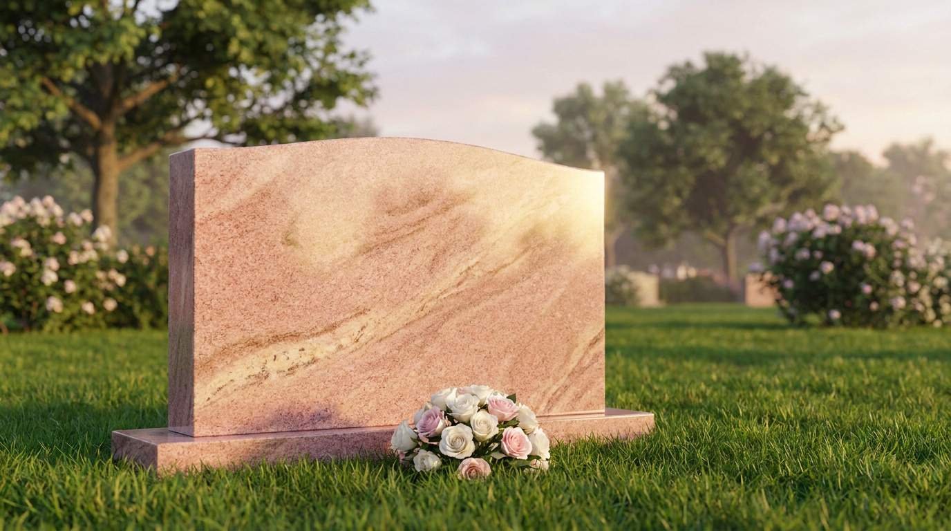 Vous consultez actuellement Pierre tombale en granit rose : esthétique et prix