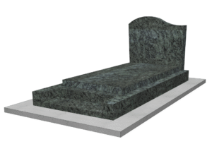 Pierre Tombale en granit vert olive