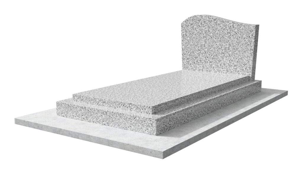 Pierre Tombale Classique en granit Blanc Berrocal