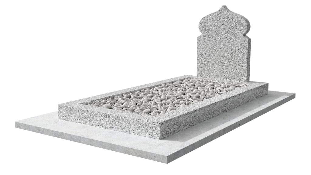Pierre tombale musulmane en granit Blanc