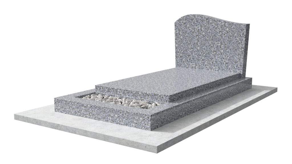 Pierre Tombale classique en granit Gris du Tarn