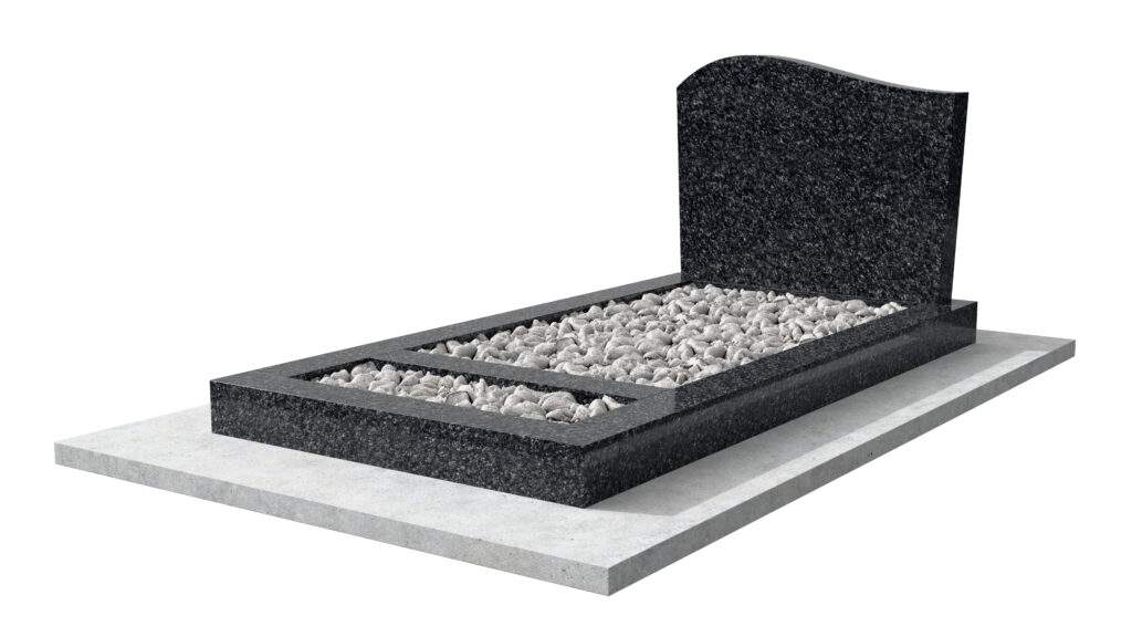 Pierre Tombale pas cher en granit noir d'Afrique