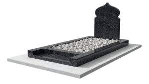 Pierre Tombale Musulmane Skikda 72 Pierre tombale musulmane en granit noir d'Afrique