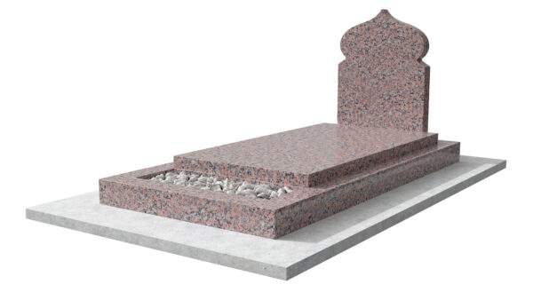 Pierre Tombale Musulmane en granit Rose Porrino